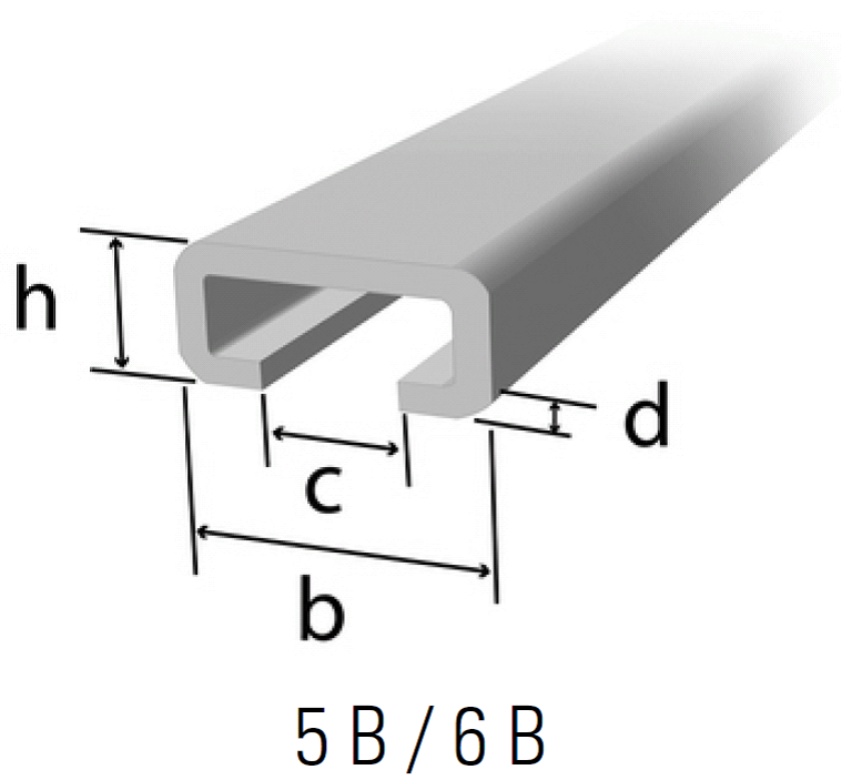 Kaltger. Montageschienen - S235JR, 5B / 6B