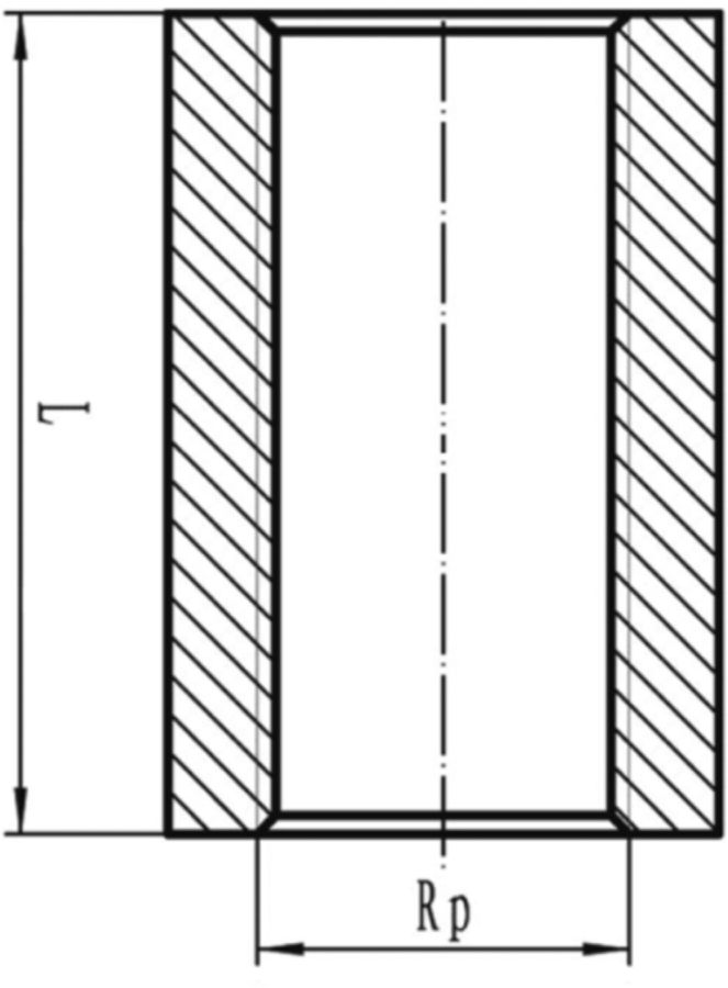 Rohrmuffe schwarz lang