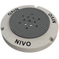 BGS Schachtabdeckung Fig. N190 Nivo - Kl. D400, mit Betonsockel
