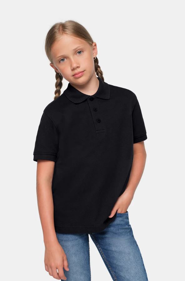 Hakro Kinder Poloshirt Gr. 122/128 - schwarz