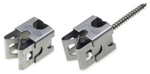 Leitungshalter Quadro - Inox blank, vormontiert für Ø 6-10 mm