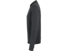 Longsleeve-Poloshirt Perf. M anthrazit - 50% Baumwolle, 50% Polyester, 220 g/m²