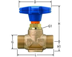 Optiflex-Geradsitzventil mit Wandflansch - mit Easy-Top-Oberteil 3/4"