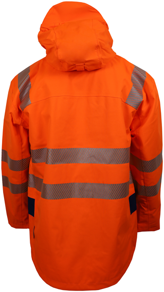 Bormio Speer Regenparka - HiVis orange/dunkelblau