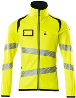 Fleecepullover mit Reissverschl. Gr. 2XL - hi-vis gelb/schwarz
