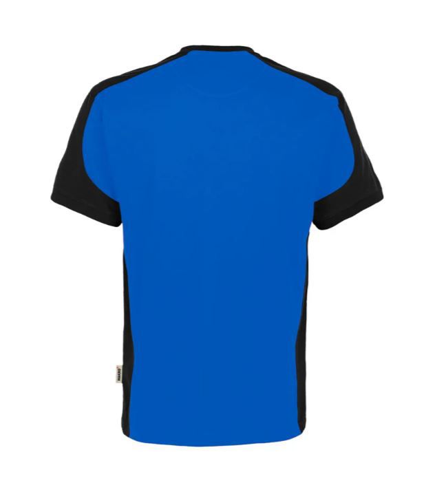T-Shirt Contrast Mikralinar Gr. 2XL - royalblau/schwarz