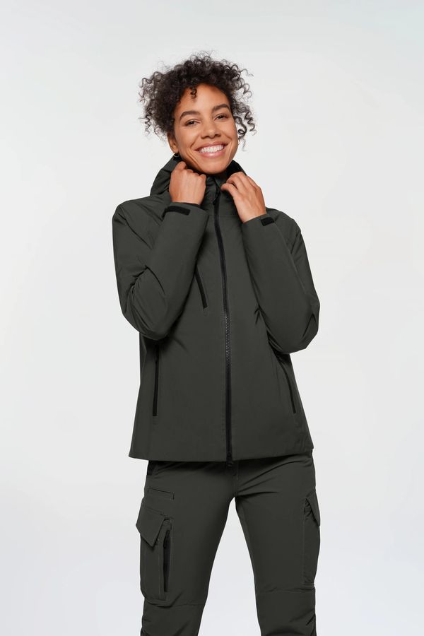 HAKRO Damen High-Activejacke ECO,Gr.M - Farbe: karbongrau, 100% Polyester rec.