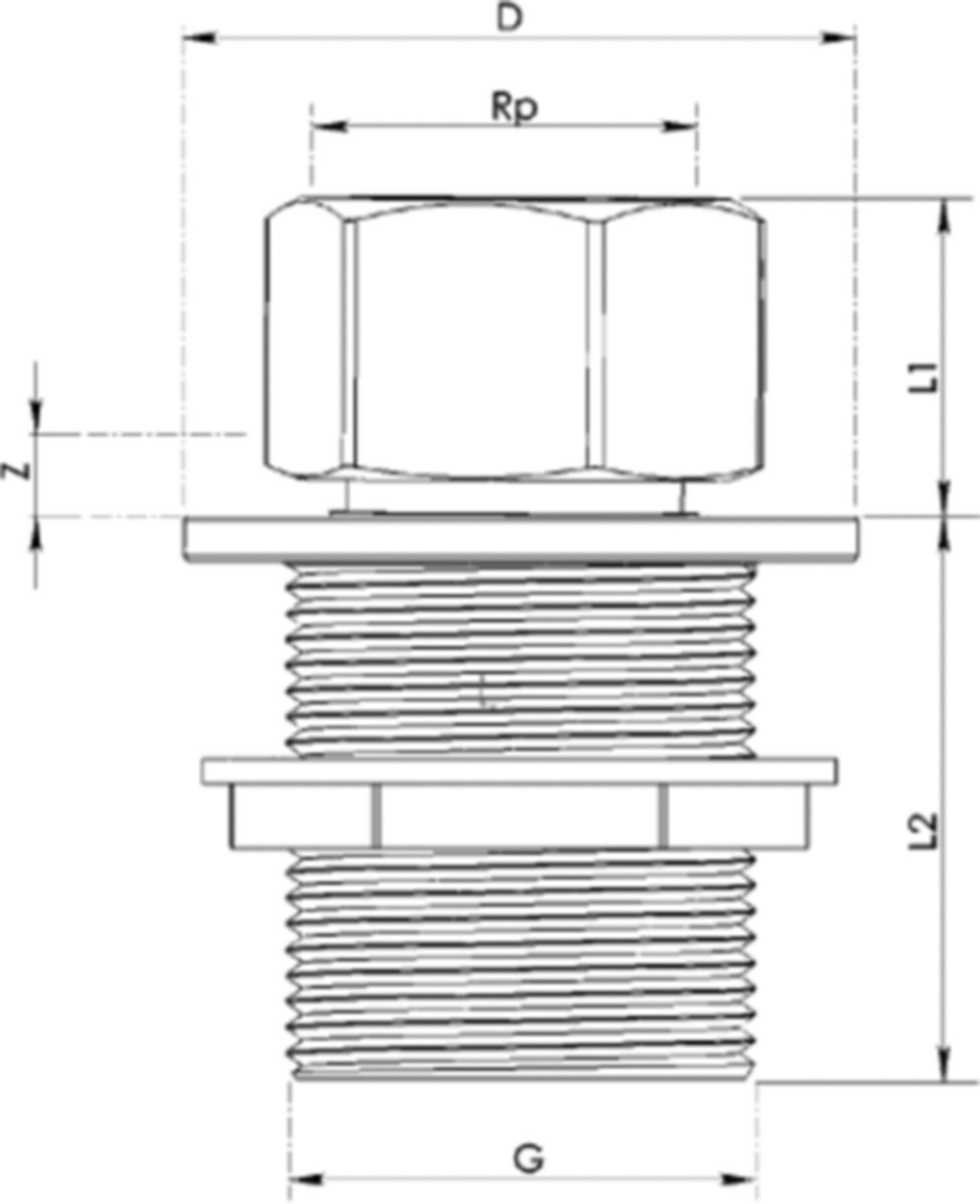 Ab-/Ueberlaufventil mit AG Rotguss