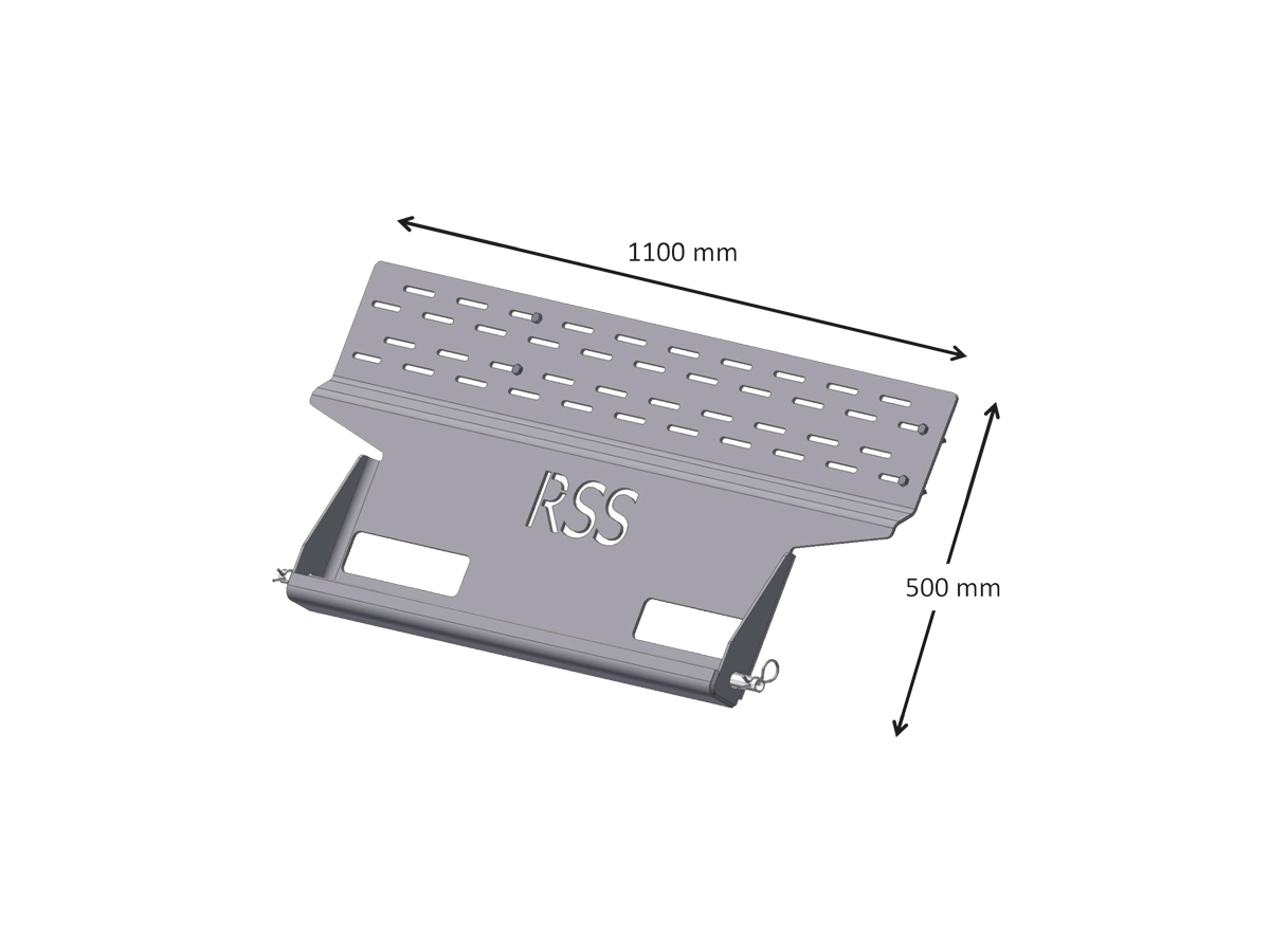 Riwega RSS Fussplatte für Dachständer - rostfreier Stahl, UNI EN 13374 Kl. B