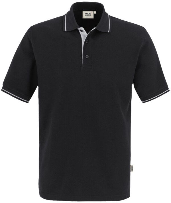 Poloshirt Casual rot/schwarz Gr. XL - 100% Baumwolle, 200 g/m²