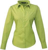 Poplin Long Sleeve Bluse Langarm - Premier Workwear Ladies