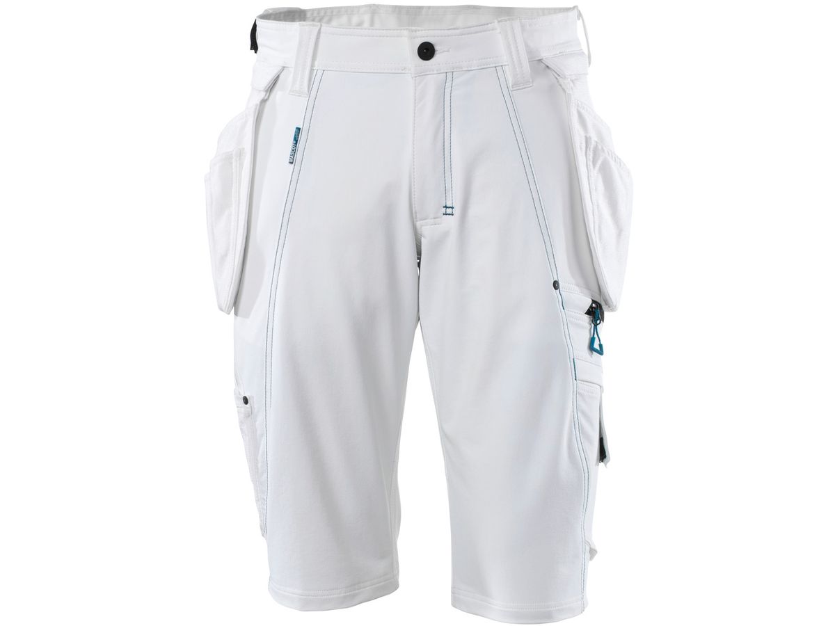 MASCOT Advanced Shorts, Grösse C46 - weiss, abnehmbare Hängetaschen