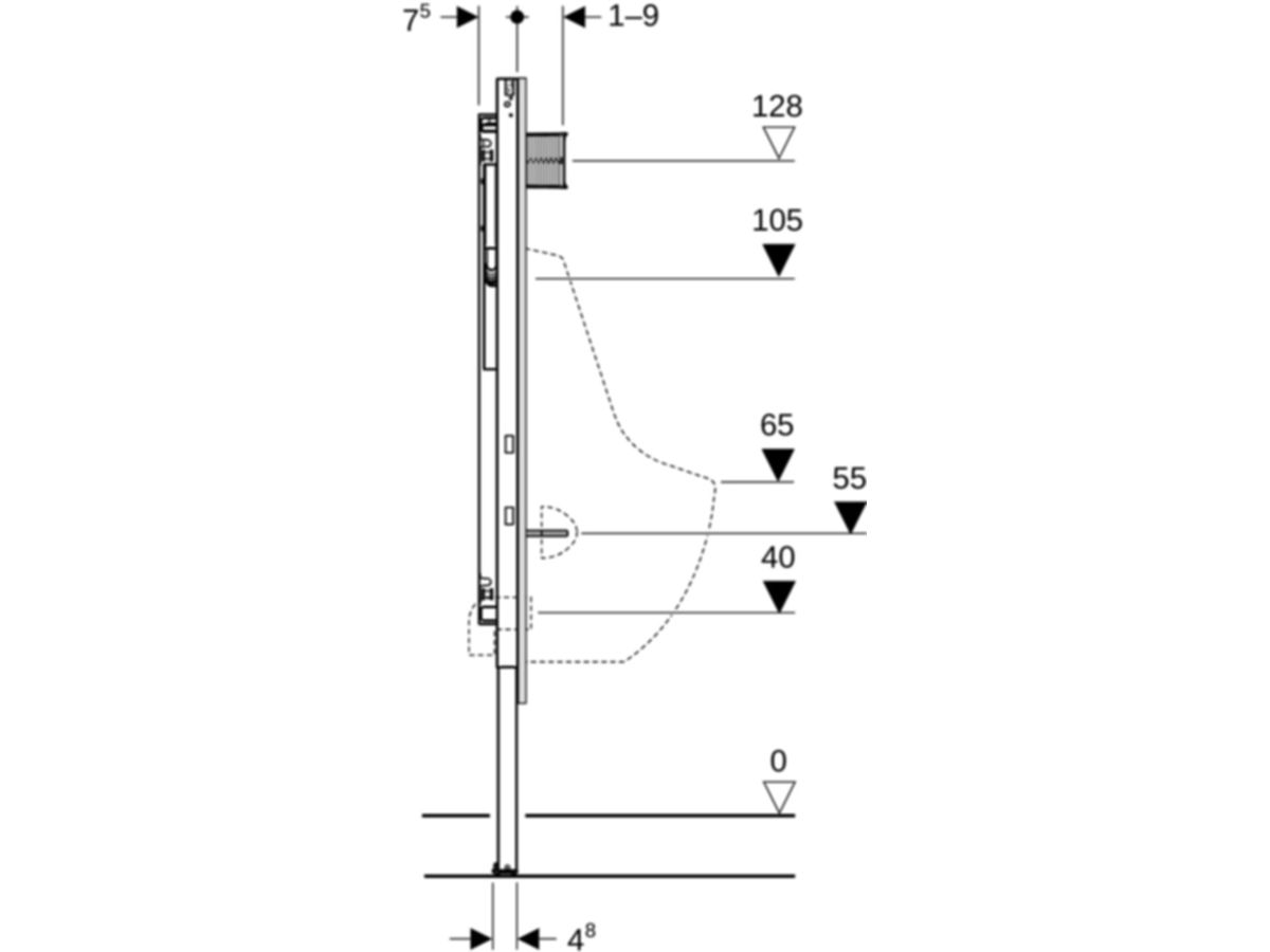 Duofix Urinal-Element, Standard 1" - Typ 144
