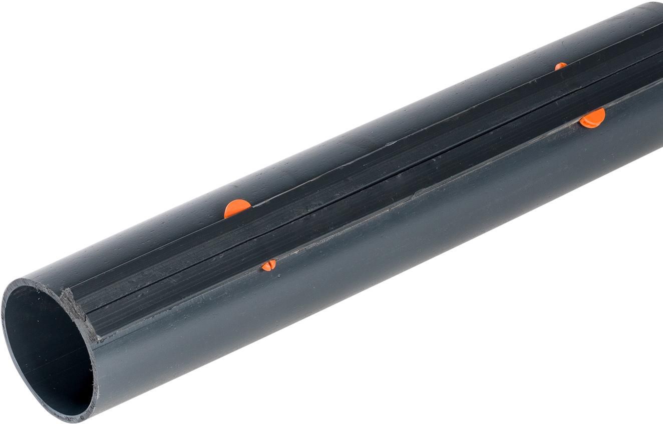 KS-Rohre H-Profile 214/200 mm à 10 m - glattendig, Längsverschlussrohre HDPE