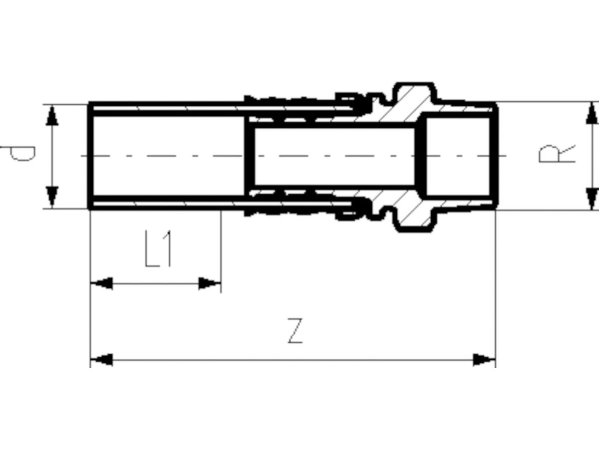 +GF+ COOL-FIT 2.0 Übergangsfitting - PE/Messing mit Aussengewinde