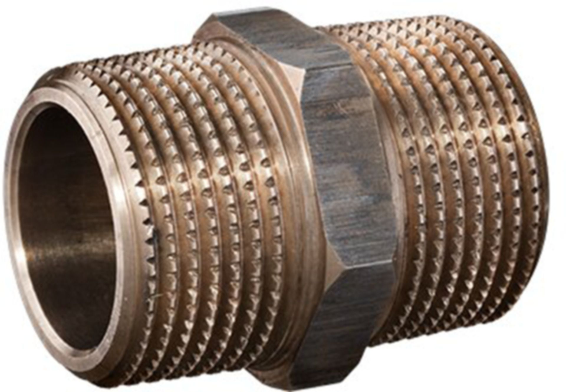 Doppelnippel Rotguss