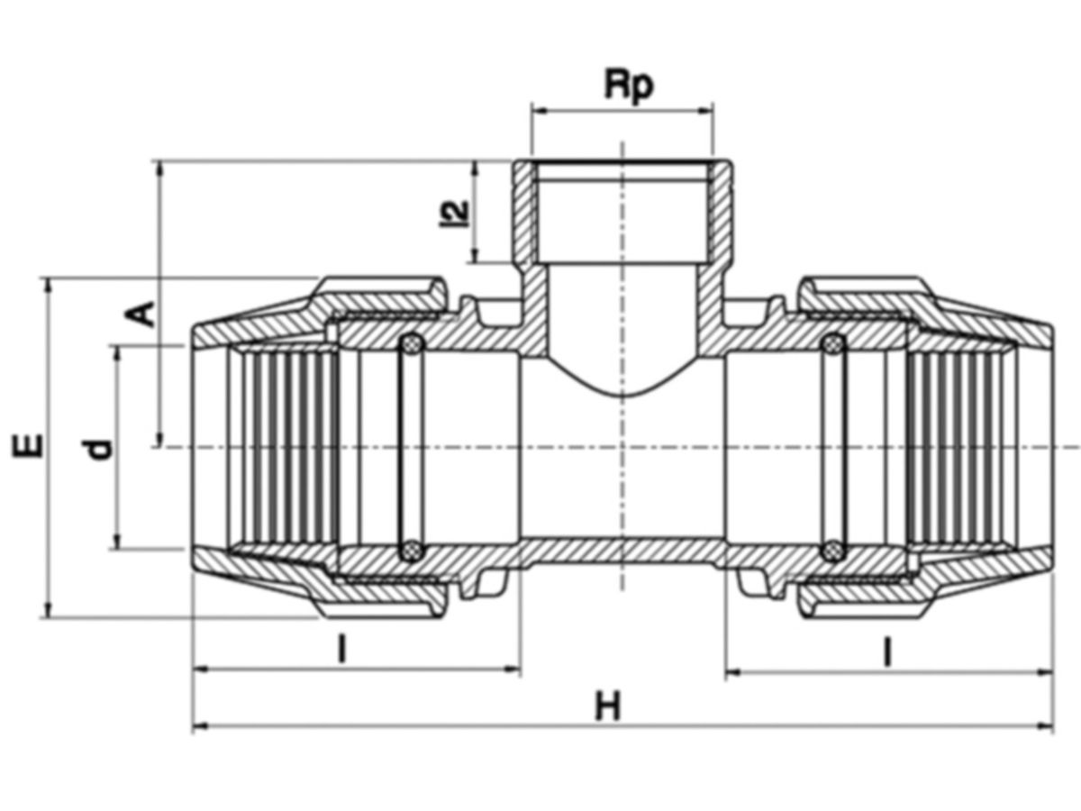 Plasson-Tee Nr. 7140 25x3/4"