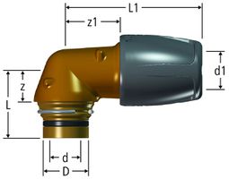 Steckübergang gekröpft - auf Optiflex-PrOfix
