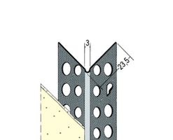 Kantenprofil TB ab 1mm Putzdicke - Nr.9079 L 250cm 50 St. pro Bund Alu