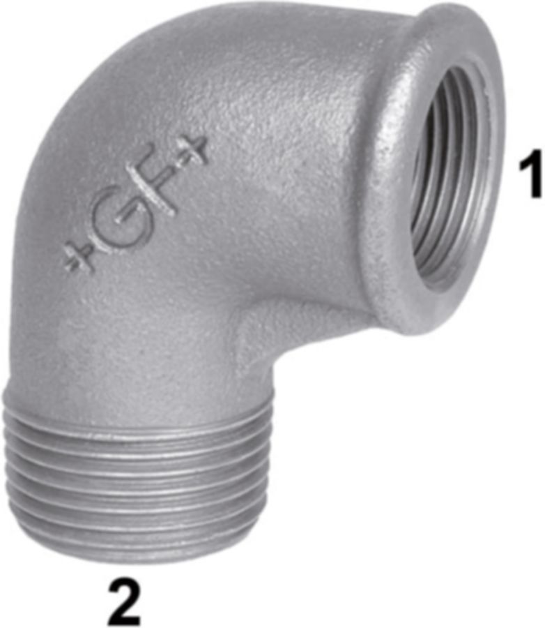 Winkel +GF+ 92 verzinkt - Innengewinde reduziert