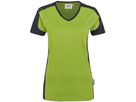 Damen-V-Shirt Contrast Performance - 50% Baumwolle, 50% Polyester, 160 g/m²