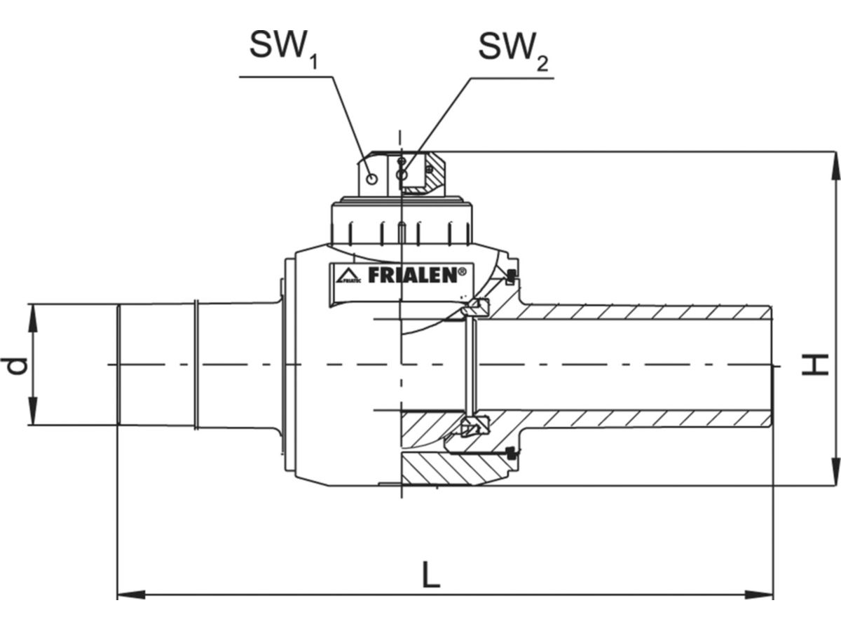 Kugelhahnen für Wasser ALIAXIS FRIALEN - KHW 32 mm