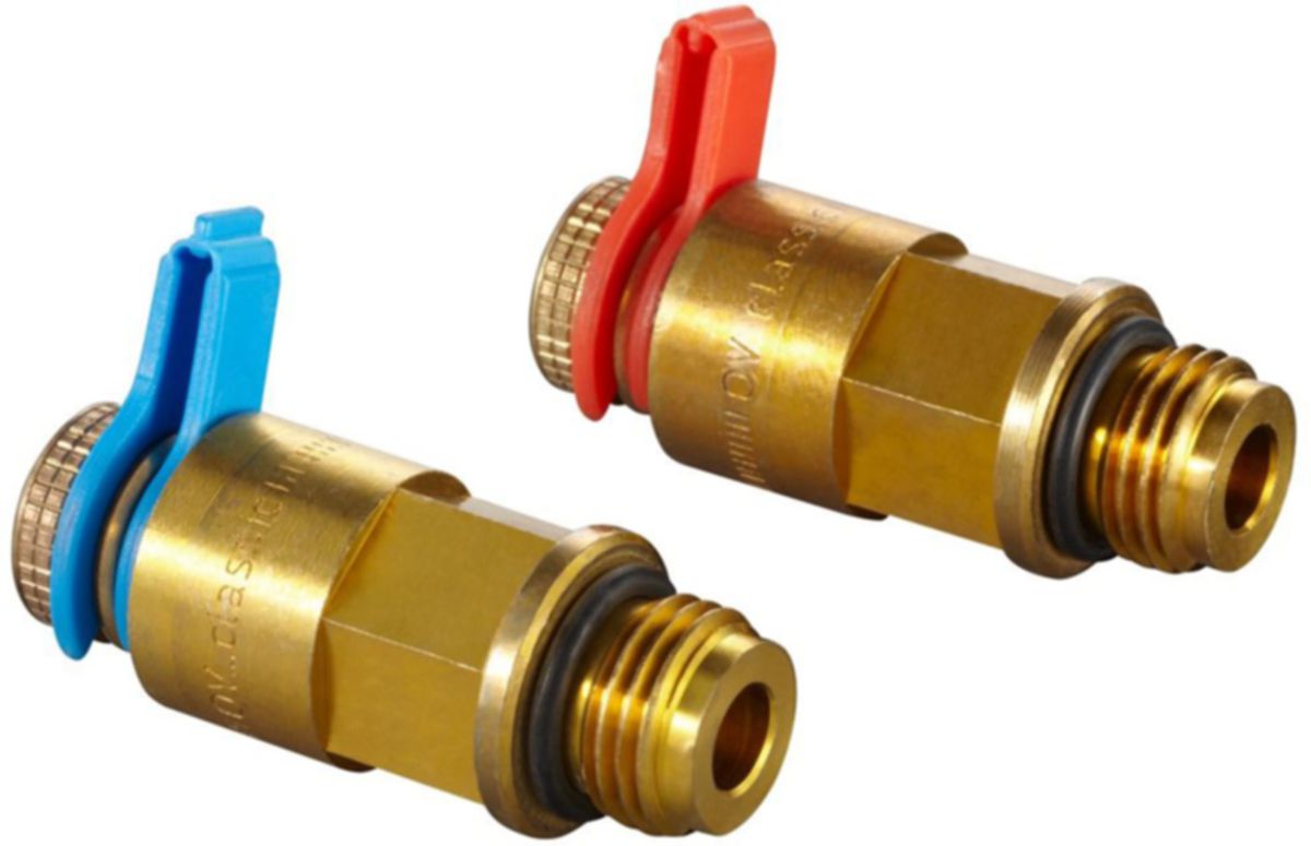 Oventrop Zubehör - Set 2 1/4" x 9 mm - 2 Messventile aus Mess. mit O-Ring Dicht