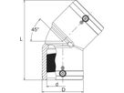 HDPE-Druckwinkel 45° FRIALEN  63 - PN16