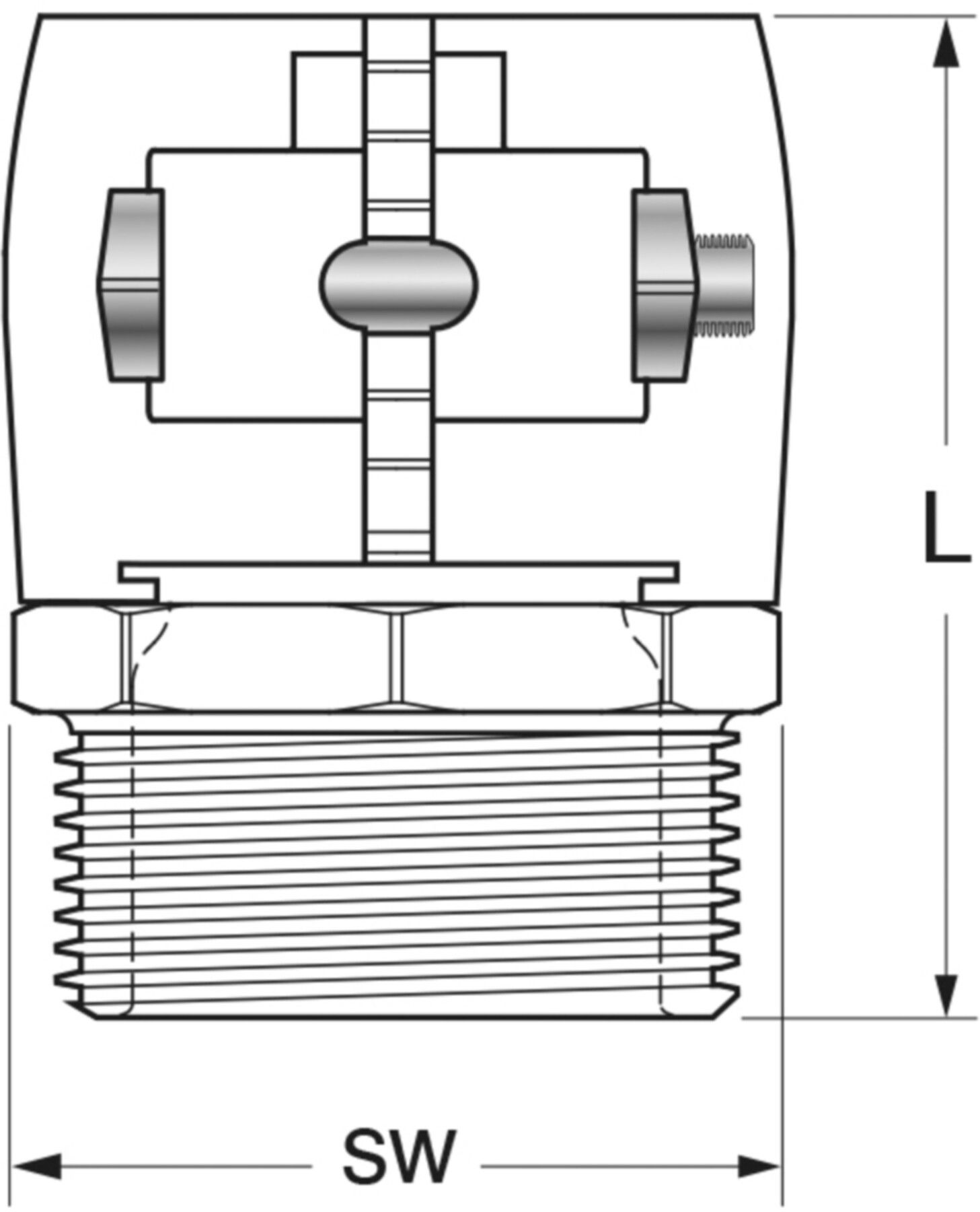Schraubverbindung ALLOTHERM mit AG - für Gebäudeanschlüsse, Heizung