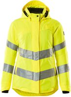 Winterjacke Damen-Passform, Gr. 2XL - hi-vis gelb, wasserdicht Kl. 3