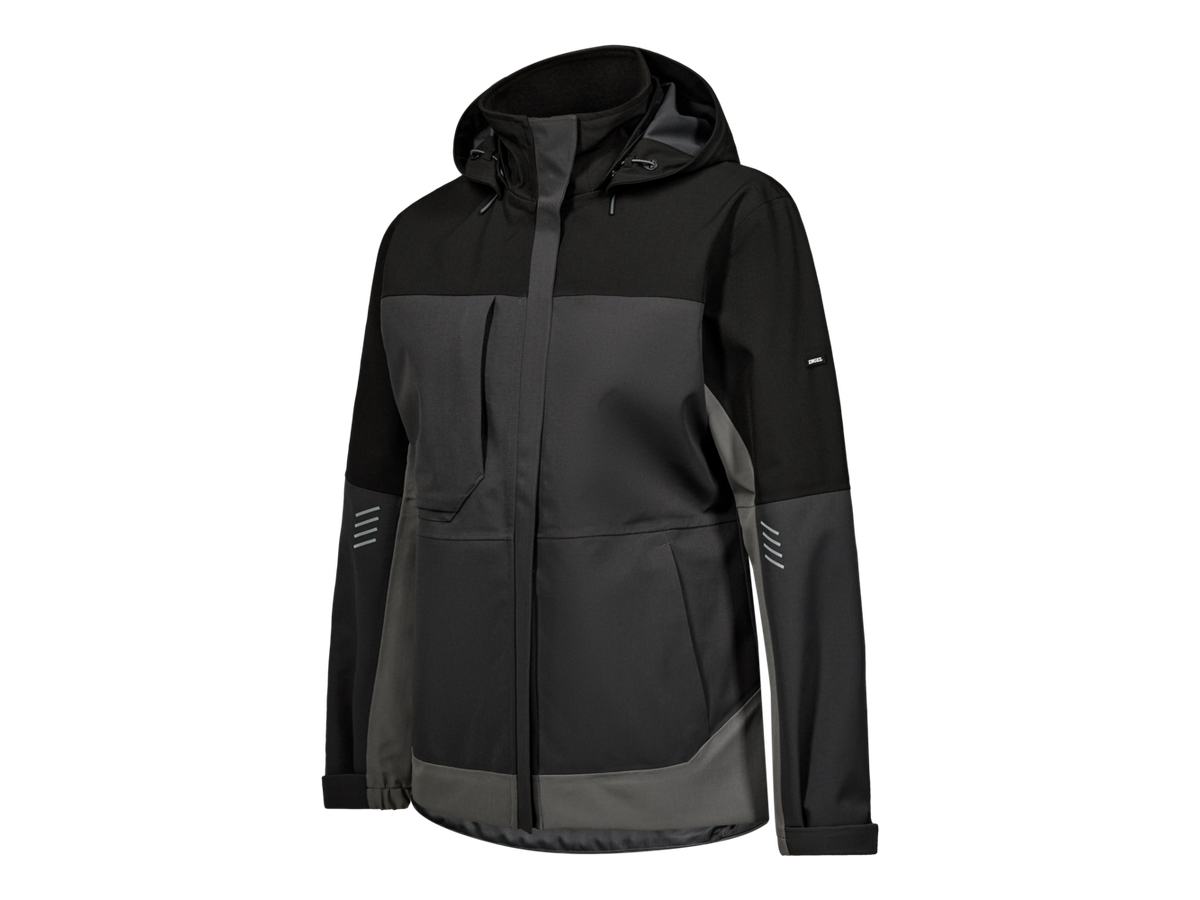 ENTIRE Damen Shelljacke Gr. 2XL - Anthrazitgrau/Schwarz