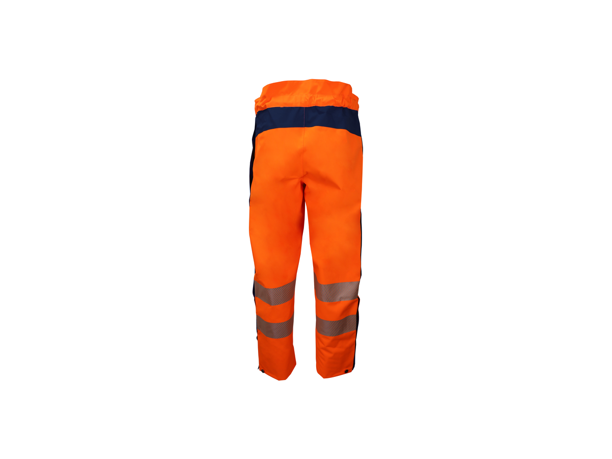 Bormio Uetliberg Regenhose Gr. 040 (2XL) - HiVis orange/dunkelblau