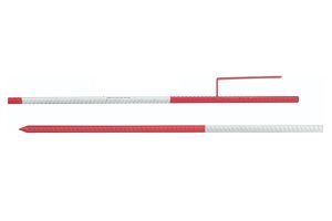 Lattenhalter rot / weiss lackiert - mit 2 Briden geschlossen, Länge 140cm