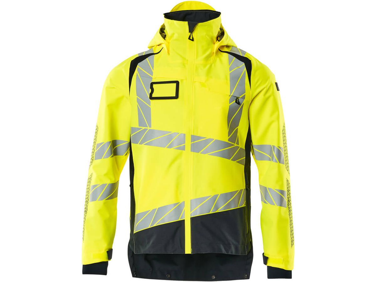 Hard Shell Jacke leichtes Futter Gr. S - hi-vis gelb/schwarz, 100% PES