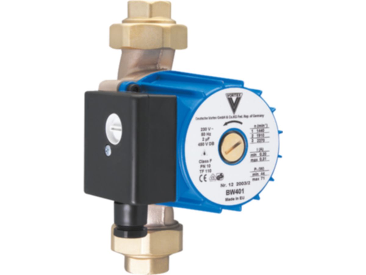 3-Stufen Drehzahlpumpe Vortex - BW 401 V,  Verschraubung 3/4" IG