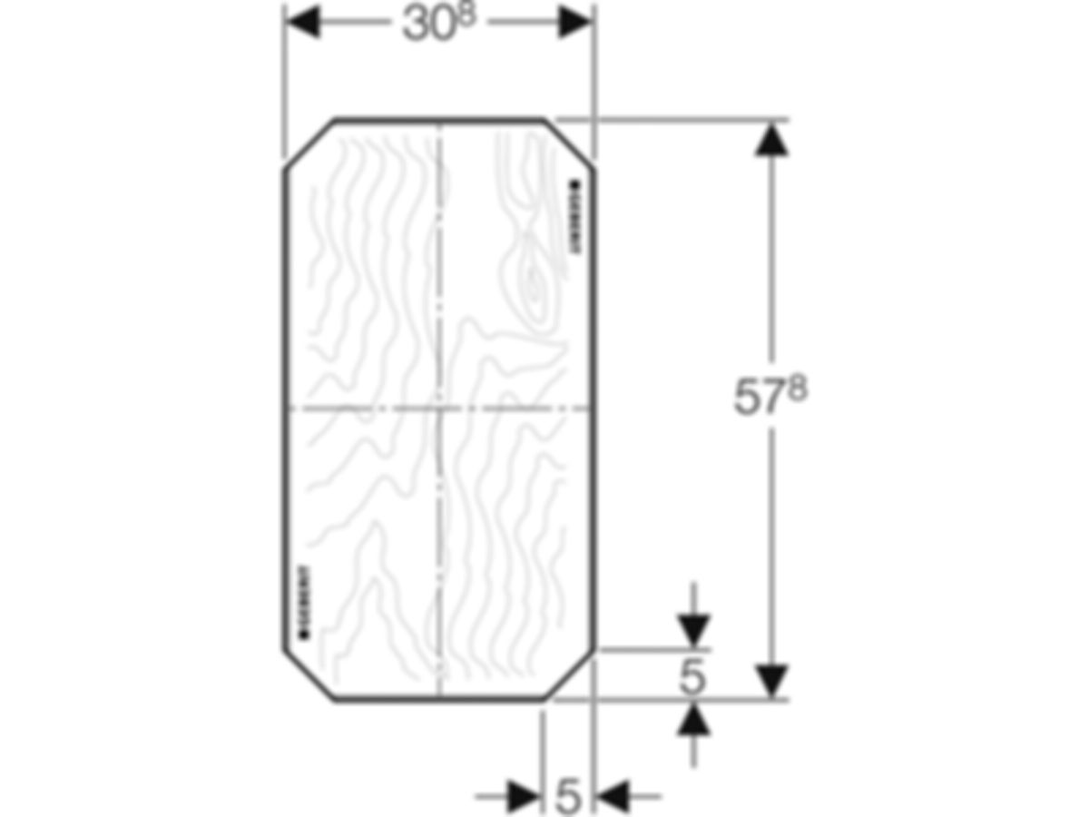 Geberit GIS-Montageplatte 16x110cm - mittelschwere Konsollasten