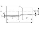 HDPE-Druck-Red. PE 100 S-5 225/200 mm - lang