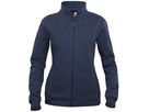 CLIQUE Basic Cardigan Sweatjacke Gr. L - dunkelmarine, 65% PES / 35% CO, 280 g/m²