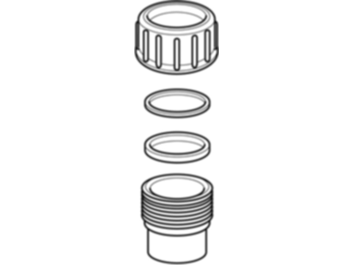 Geberit PE Stutzen mit Verschraubung