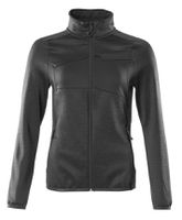 Fleecepullover Damenpassform, Gr. 2XL - schwarz, mit Reissverschluss