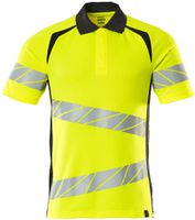 Polo-Shirt fluoreszierend, Gr. 2XLONE - hi-vis gelb/schwarzblau