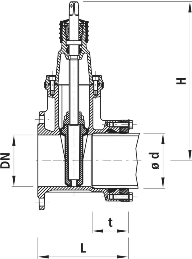 Flansch-/Steckmuffen-Schieber System2 - 4045