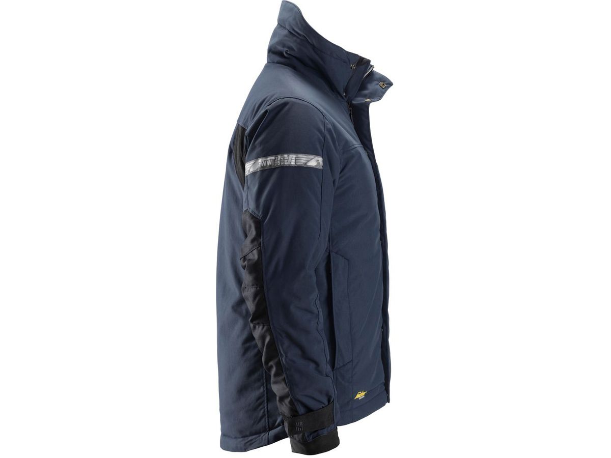 Allround Work gefütterte Jacke, Gr. L - marineblau/schwarz, 100% PES, 220 g/m²