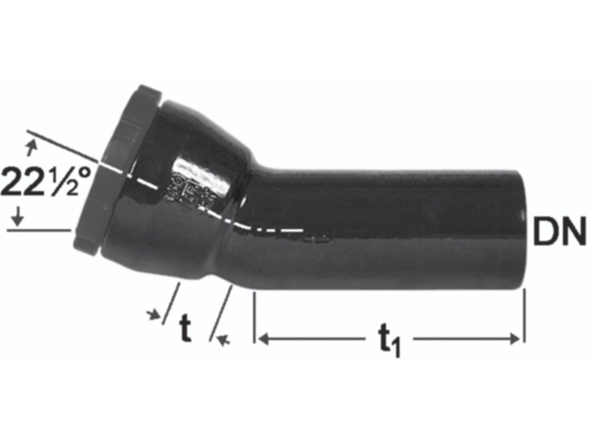 HD Bogen 22°, Schraubmuffe und Spitzende - Fig. 2324