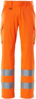 Hose mit Schenkeltaschen - hi-vis orange, 65% PU/35% CO, 290 g/m2