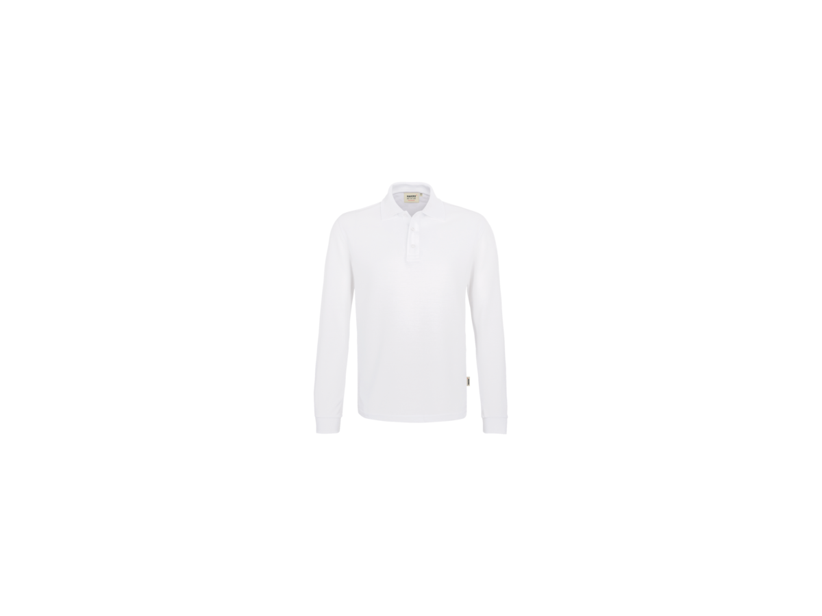 Longsleeve-Poloshirt Perf. 6XL weiss - 50% Baumwolle, 50% Polyester, 220 g/m²