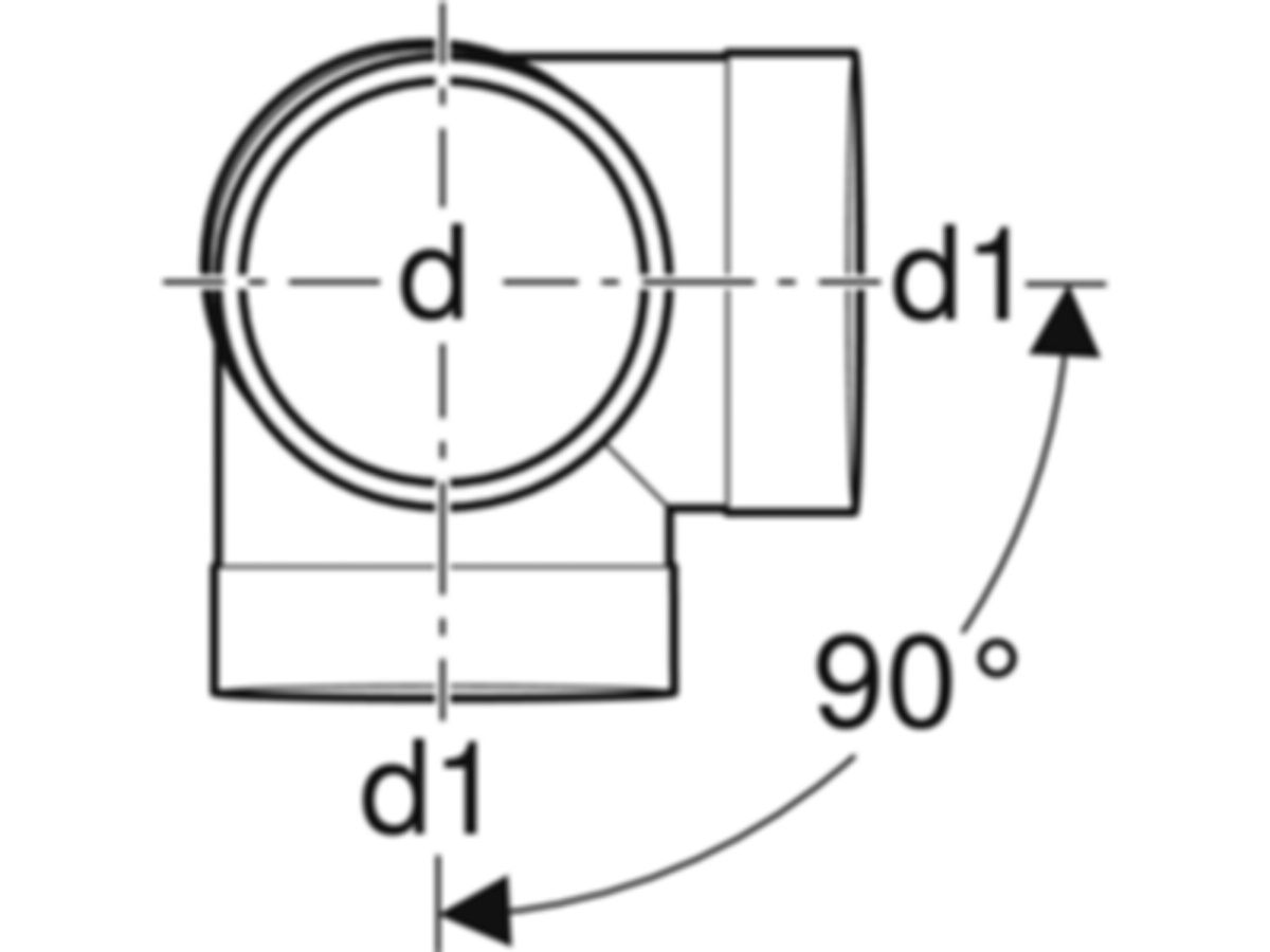 Silent Bogeneckabzweig 88.5°/ 90°