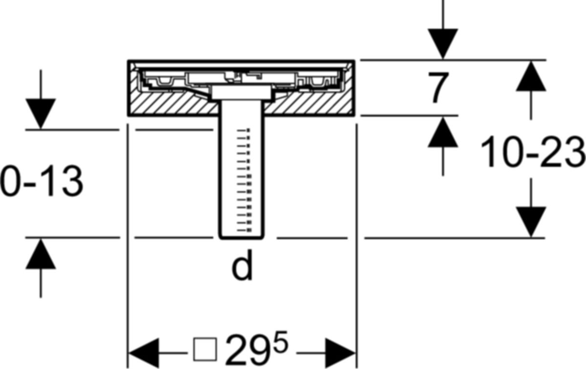 Geberit Pluvia-Grundelement, 56