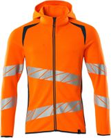 Kapuzensweatshirt, Gr. 2XL - hi-vis orange/dunkelpetroleum
