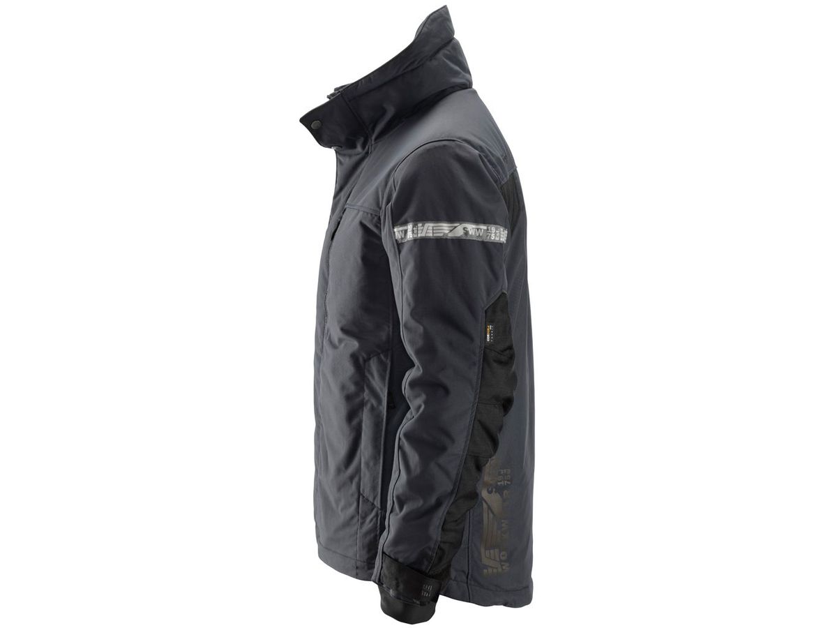 Allround Work gefütterte Jacke, Gr. 3XL - stahlgrau/schwarz, 100% PES, 220 g/m²